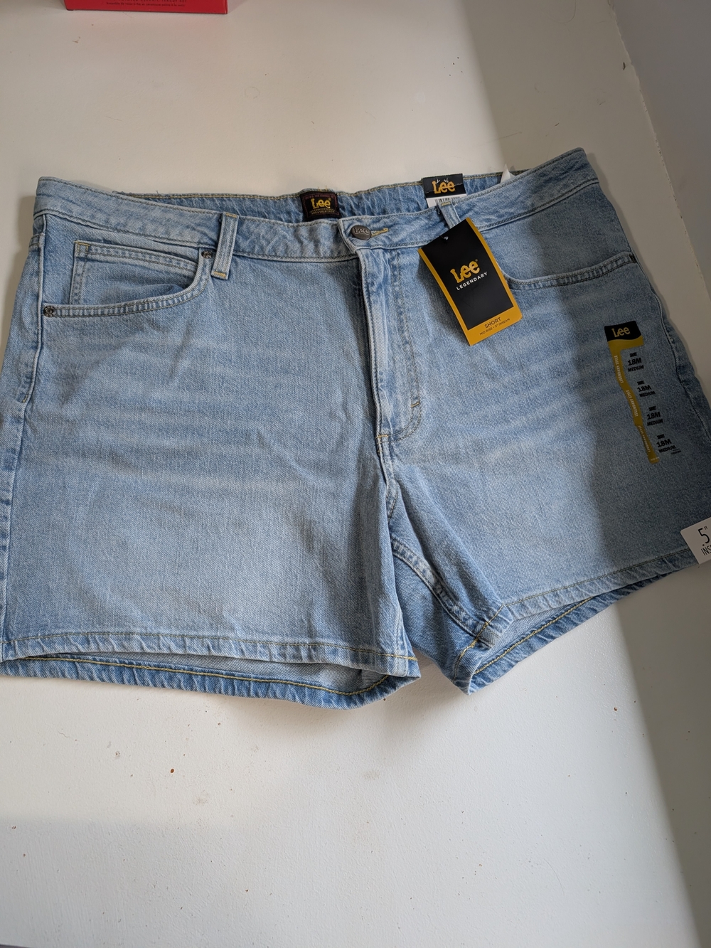 Lee Light Wash Denim Jean Shorts - Classic 5-Pocket Style